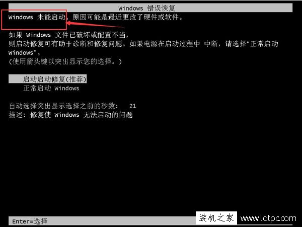 Win7系统电脑开机显示“Windows未能启动”的解决方法